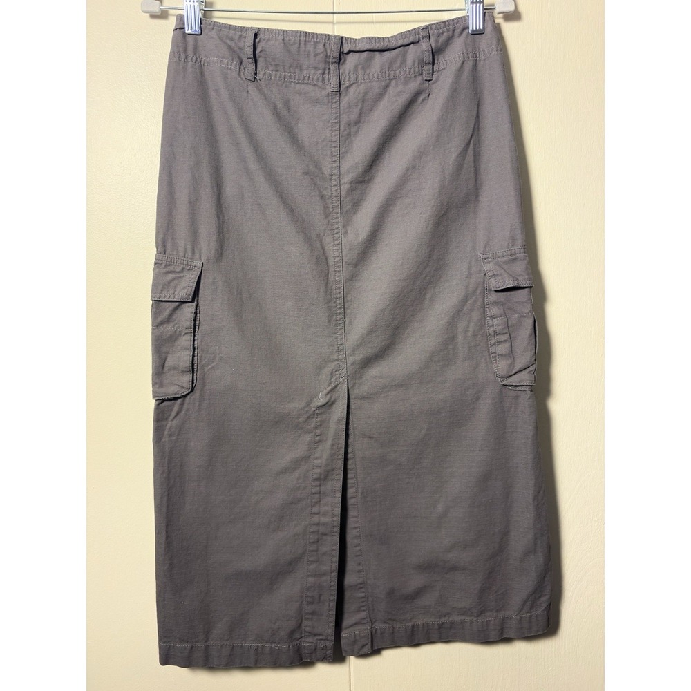 Brandy Melville Cargo Midi Skirt Gray Utility Pocket Y2K Grunge Streetwear S? - Picture 5 of 5
